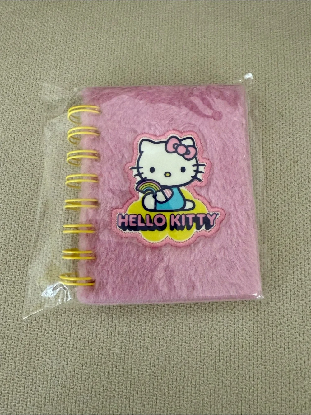Hello Kitty Sanrio Mini Fuzzy Notebook NIP Old Stock